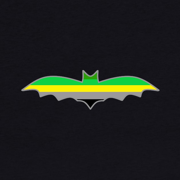 Aromantic Pride Flag: Halloween Bat by DisneyFanatic23